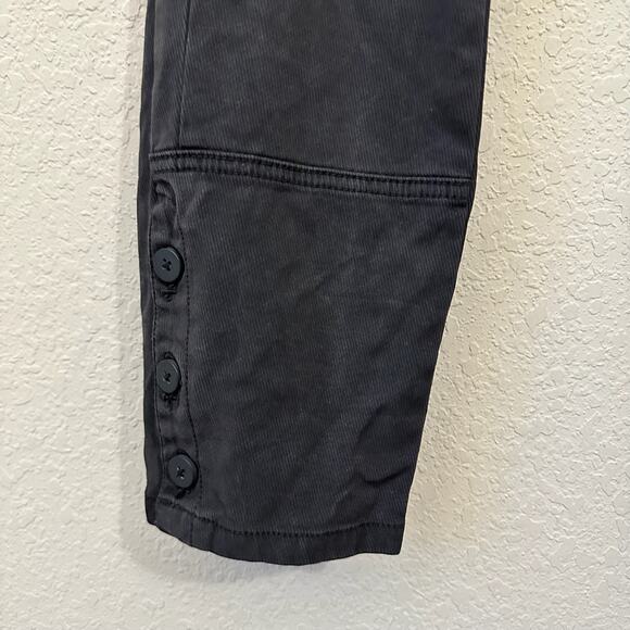 ANTHROPOLOGIE Cropped Pants Black Mid Rise Skinny Ankle Moto Grunge - Picture 4 of 13